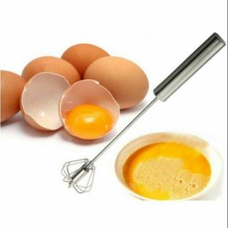 Cây đánh trứng inox có lò xo tự xoay