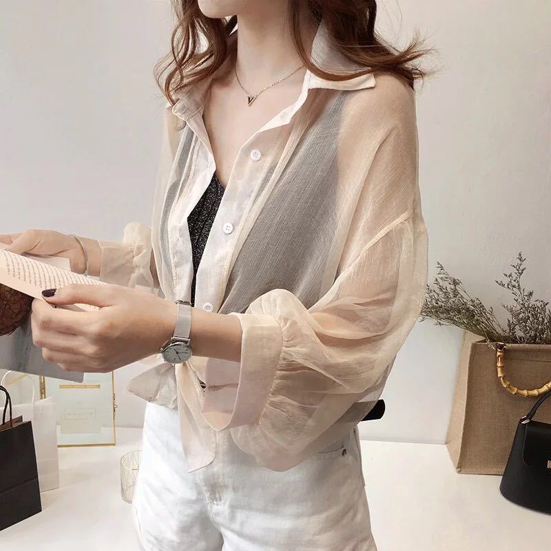 Áo Lụa Trong Buộc Nơ Cổ Đức Thanh Nhã Xinh Xắn
