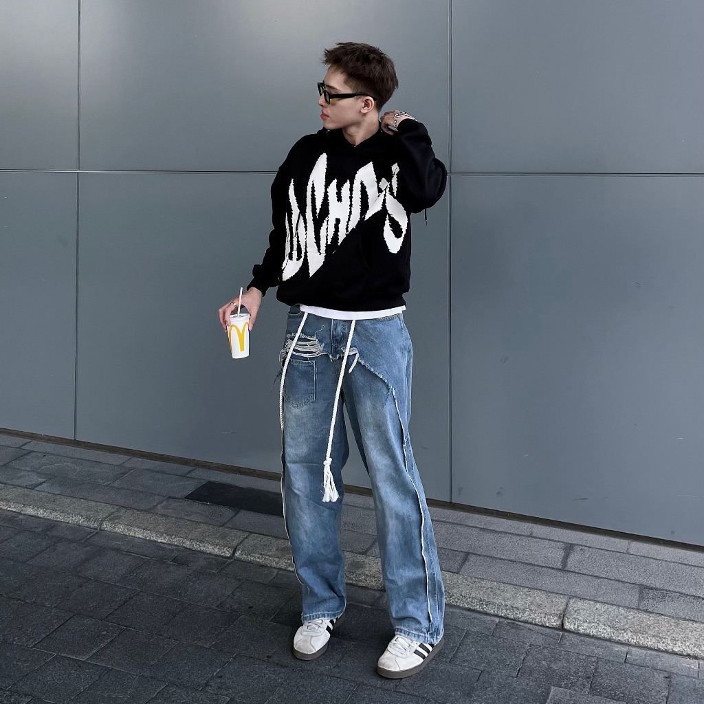 Bad Choices | Quần Jean thụng Dài rách mã 08