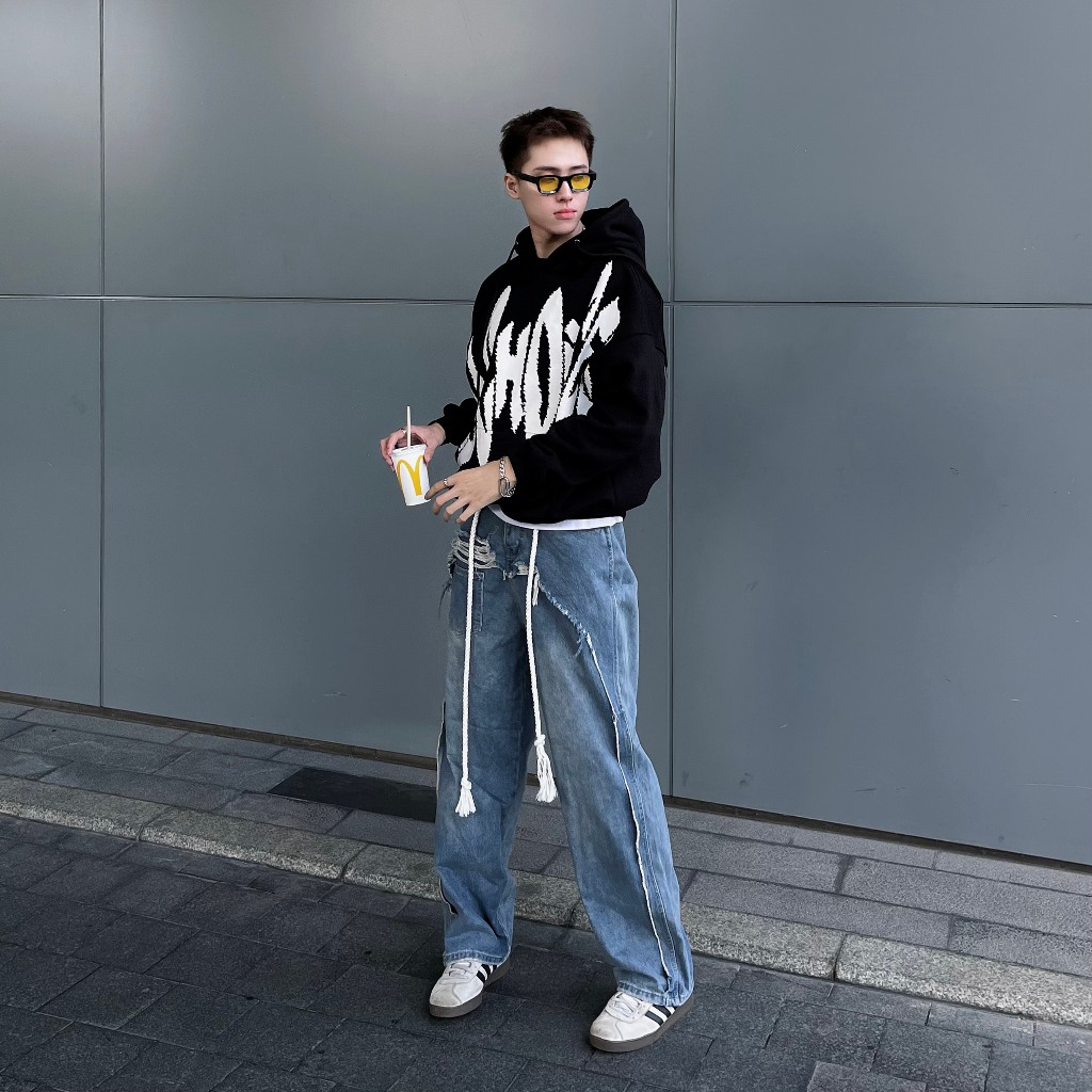 Bad Choices | Quần Jean thụng Dài rách mã 08