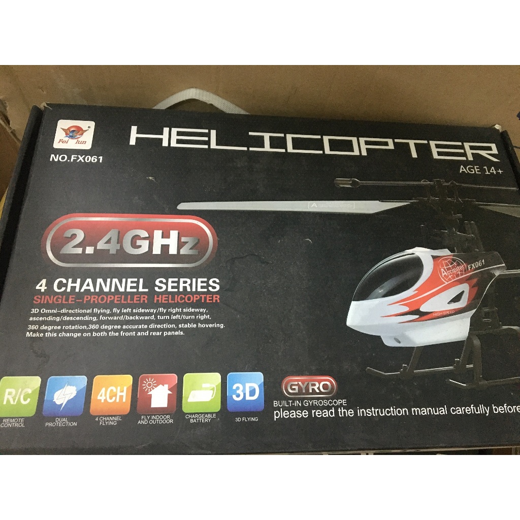Xác máy bay trực thăng mô hình đồ chơi điều khiển từ xa FX061 thanh lí