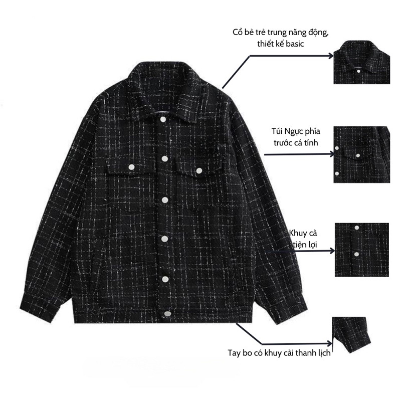 Áo Khoác Dạ Nam 2 Lớp Lót Gió, Áo Khoác Nam Dạ Mùa Đông