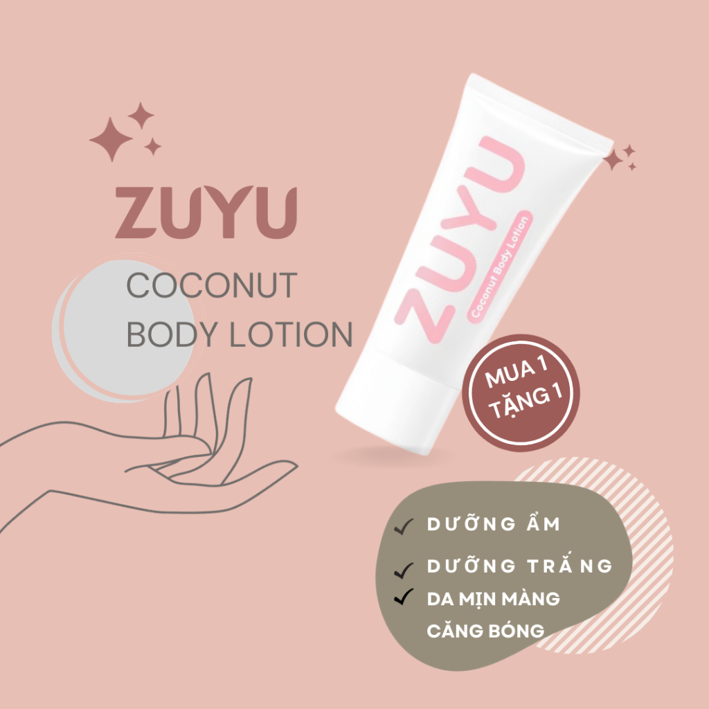 Tuýp Kem Body ZuYu Dưỡng Trắng Da 200gram