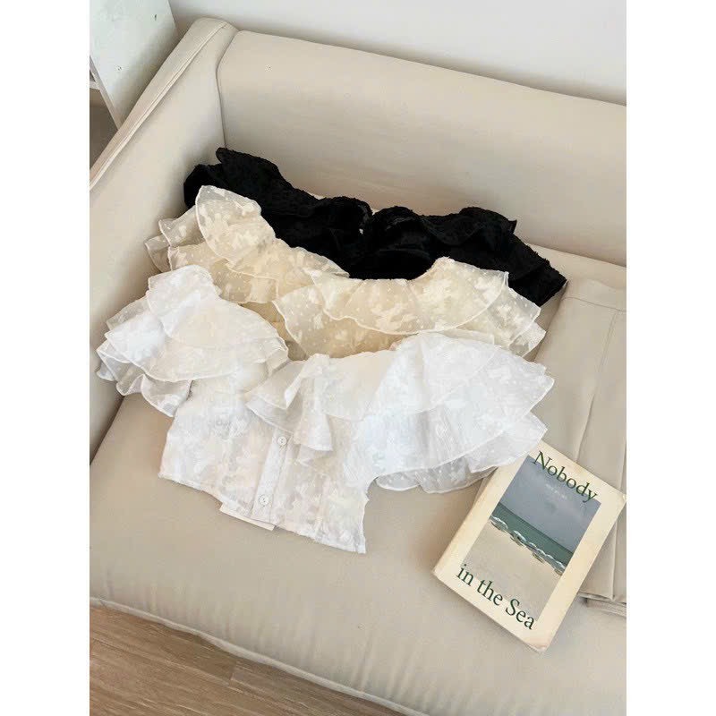 Áo Croptop Trễ Vai Bèo Hoa Có Mút