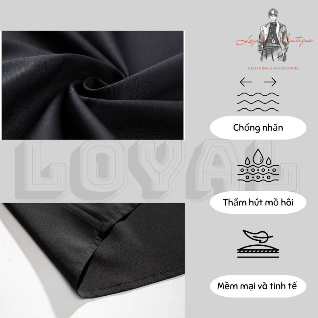 Áo sơ mi LOYAL ngắn tay họa tiết AGUST D thời trang Hàn Quốc 2023 cho nam nữ