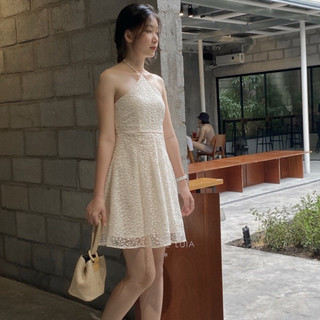 Đầm yếm voan Hàn thêu hoa 2 lớp Flos Dress