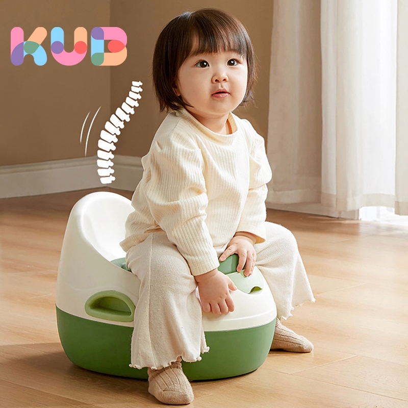 Bô vệ sinh di động KUB cho bé bằng nhựa PU/PP màu xanh lá/vàng