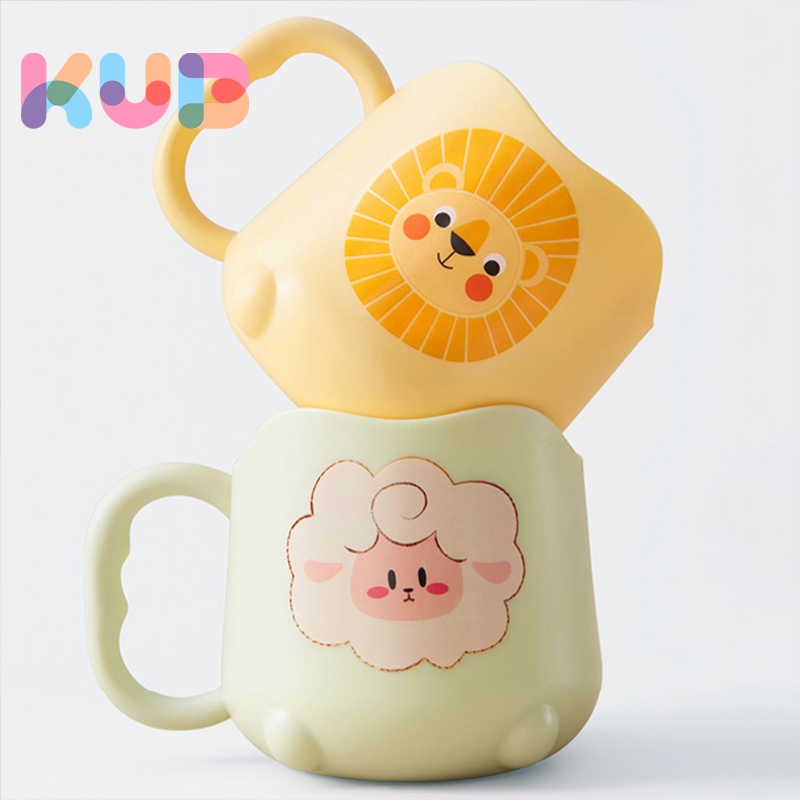 Cốc đánh răng trẻ em KUB chống vỡ cho bé dùng tại nhà rửa mặt súc miệng cho bé gái bé trai cốc đựng bàn chải đánh răng