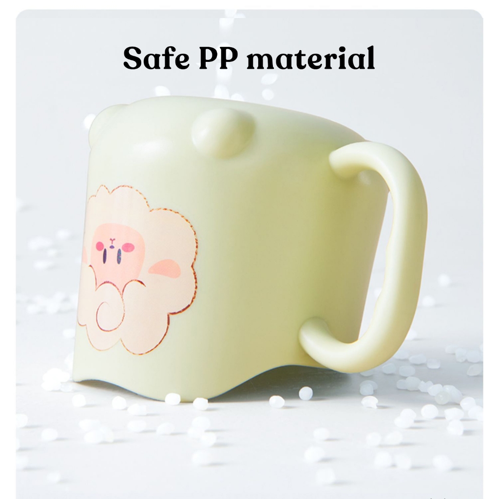 Cốc đánh răng trẻ em KUB chống vỡ cho bé dùng tại nhà rửa mặt súc miệng cho bé gái bé trai cốc đựng bàn chải đánh răng