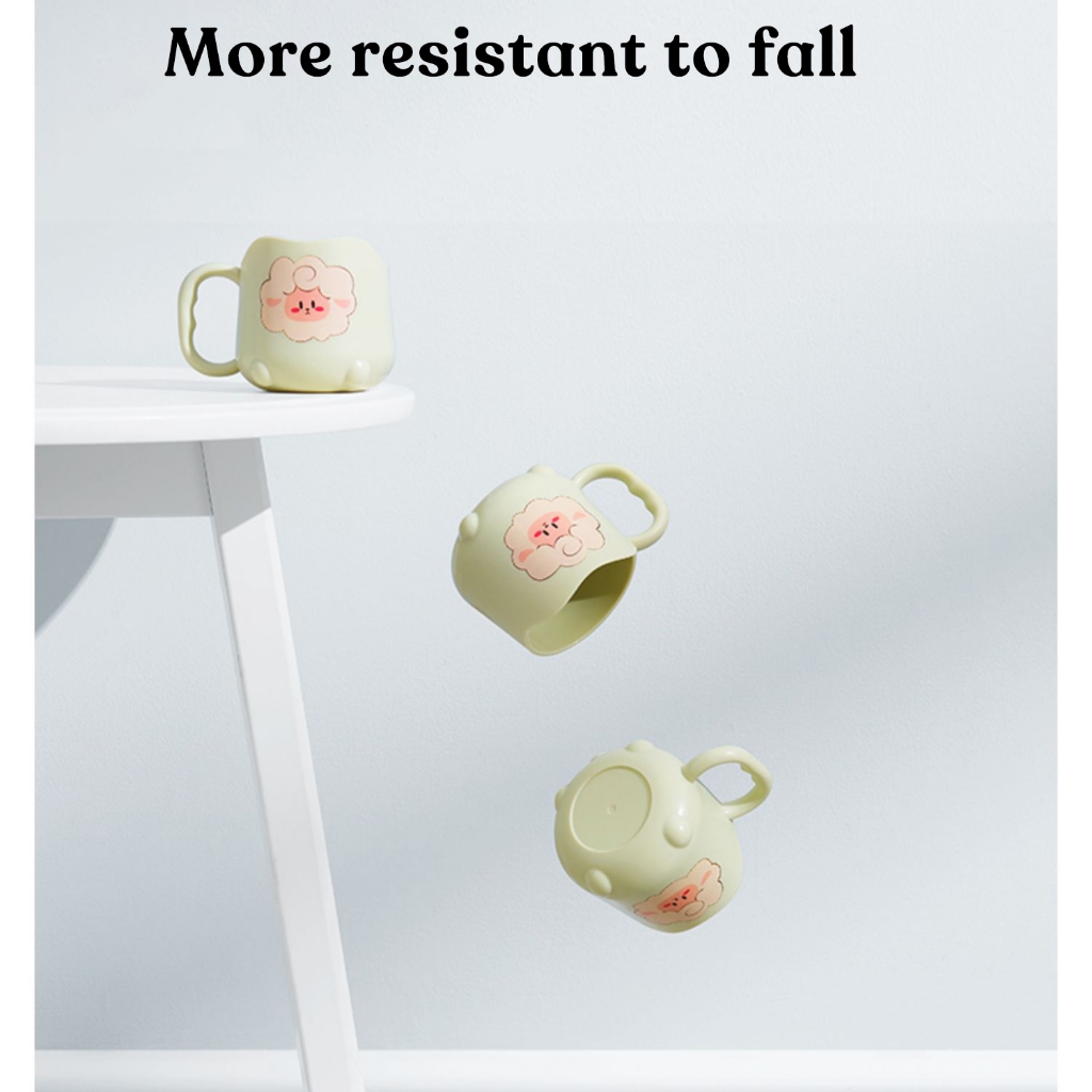 Cốc đánh răng trẻ em KUB chống vỡ cho bé dùng tại nhà rửa mặt súc miệng cho bé gái bé trai cốc đựng bàn chải đánh răng