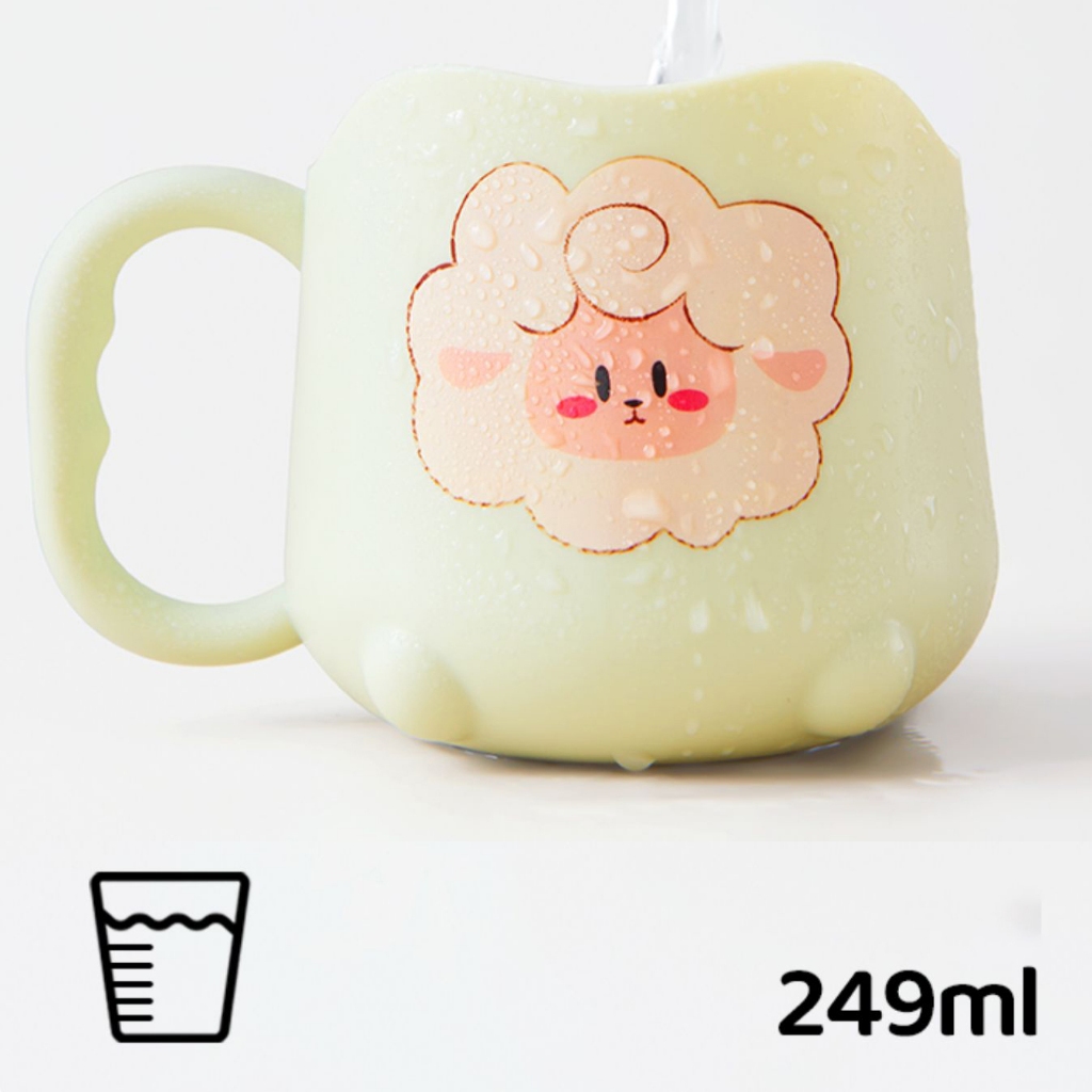 Cốc đánh răng trẻ em KUB chống vỡ cho bé dùng tại nhà rửa mặt súc miệng cho bé gái bé trai cốc đựng bàn chải đánh răng