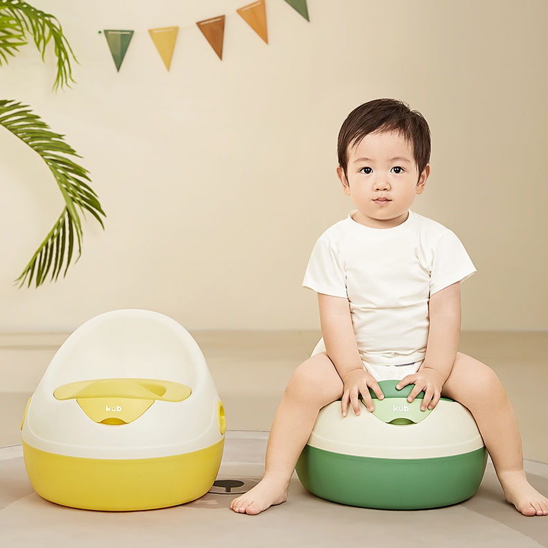 Bô vệ sinh di động KUB cho bé bằng nhựa PU/PP màu xanh lá/vàng