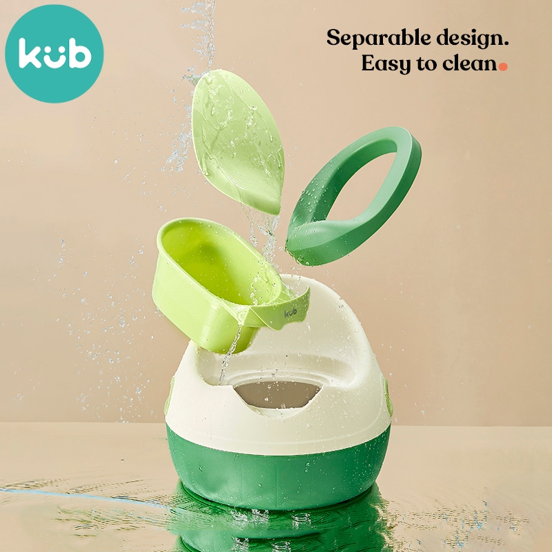 Bô vệ sinh di động KUB cho bé bằng nhựa PU/PP màu xanh lá/vàng