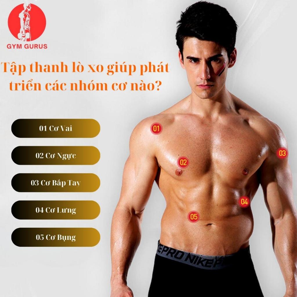 Thanh lò xo tập cơ tay 20kg 30kg giá rẻ cho trẻ em GYM GURUS