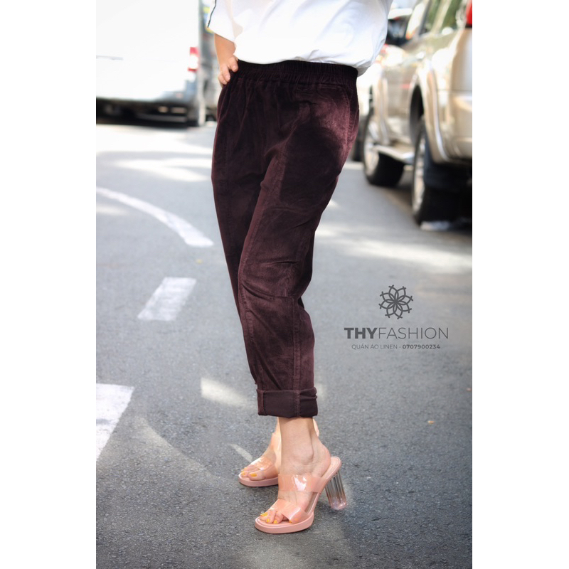 Quần TICKE NHUNG_ vải xuất dư co giãn mát