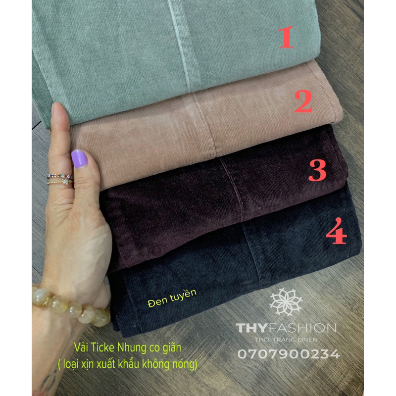 Quần TICKE NHUNG_ vải xuất dư co giãn mát