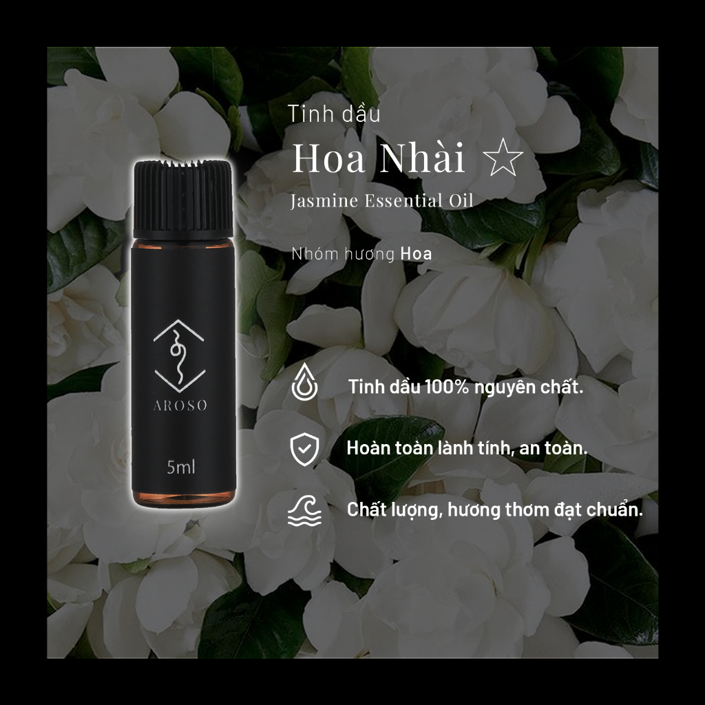 Tinh dầu Hoa Lài (Hoa Nhài) | Tinh dầu thiên nhiên | Aroso | Xông thơm phòng | Làm nến thơm | Thư Giãn Tâm Trí