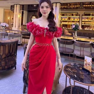 ĐẦM BODY BÈO TRỄ VAI EO KẾT ĐÁ