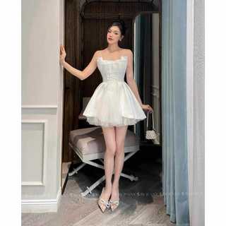 ĐẦM XOÈ XẾP LY THẮT NƠ EO