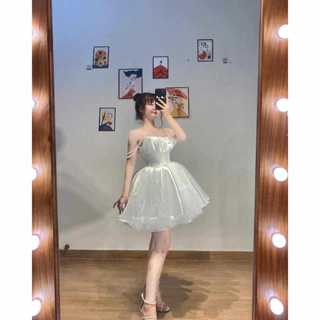 ĐẦM XOÈ XẾP LY THẮT NƠ EO