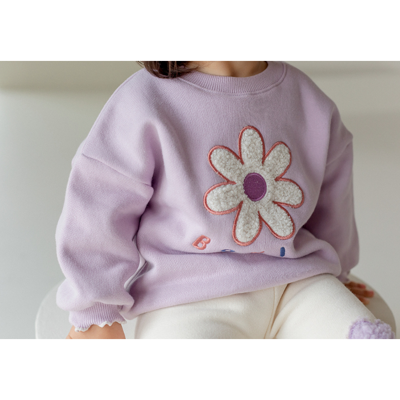 Happy Prince Áo nỉ tím Hàn Quốc cho bé