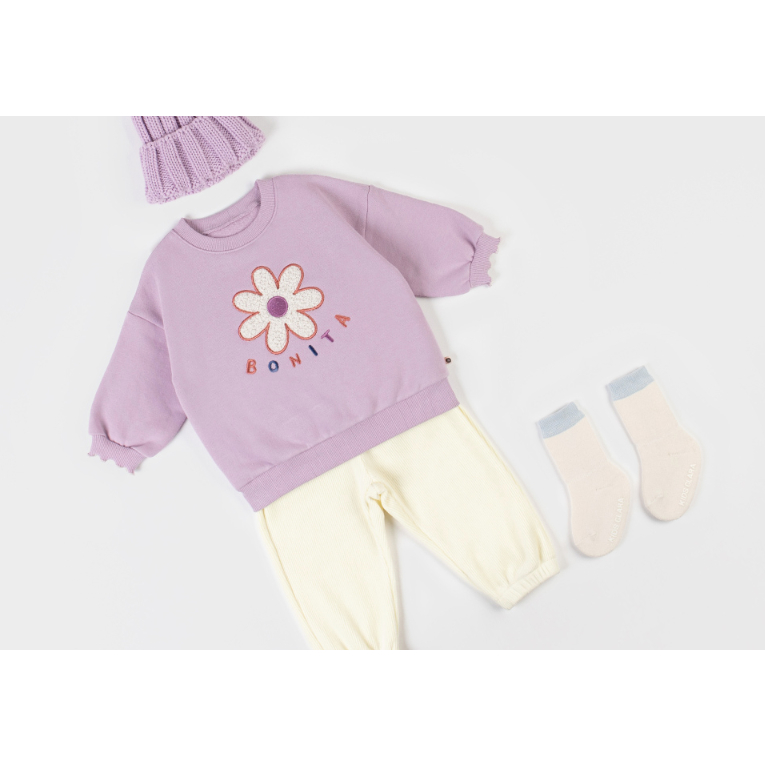 Happy Prince Áo nỉ tím Hàn Quốc cho bé