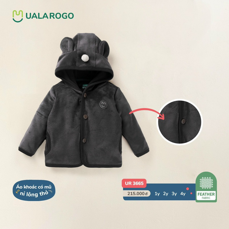 Áo khoác có mũ nỉ lông thỏ UR 3665