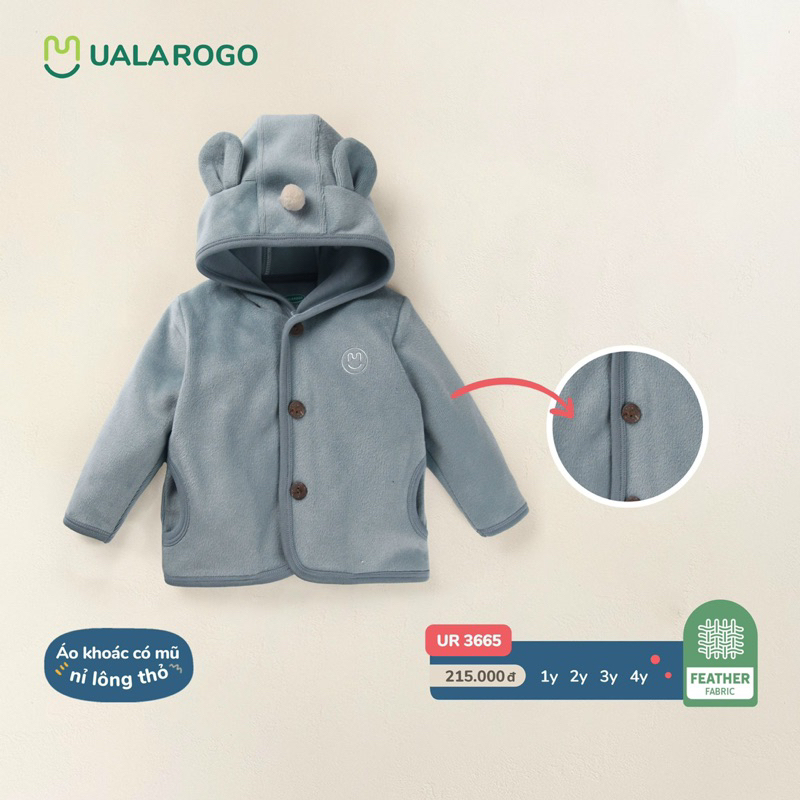 Áo khoác có mũ nỉ lông thỏ UR 3665