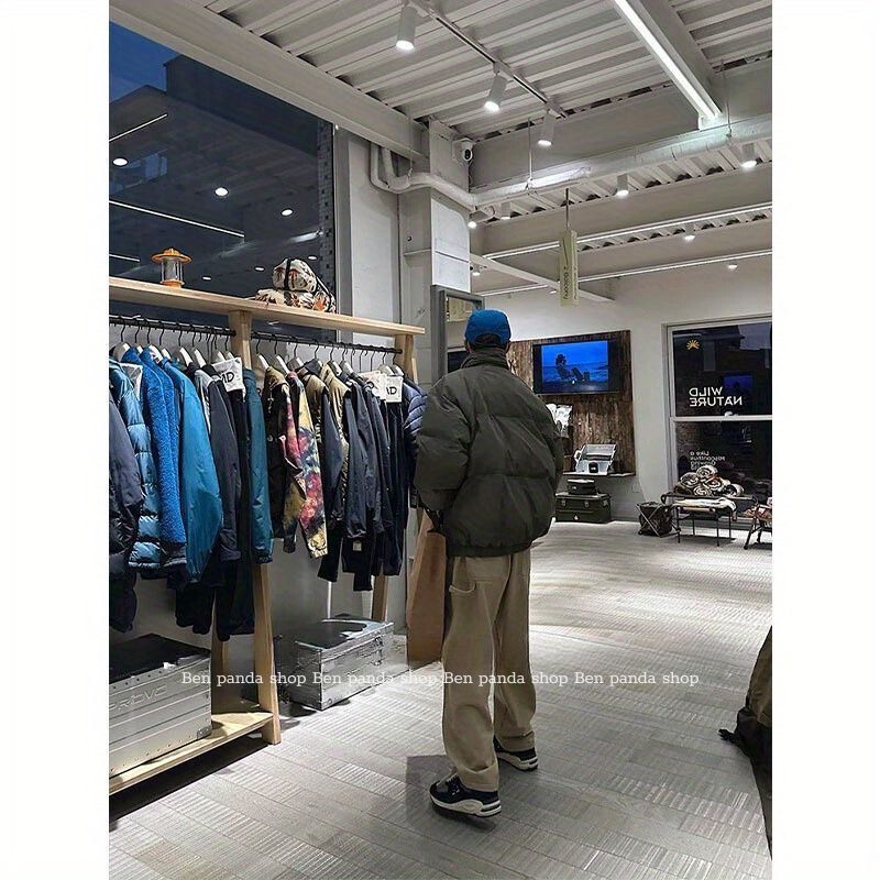 Áo Phao Nam Hàn Quốc Màu Tối Form Rộng Ấm Áp