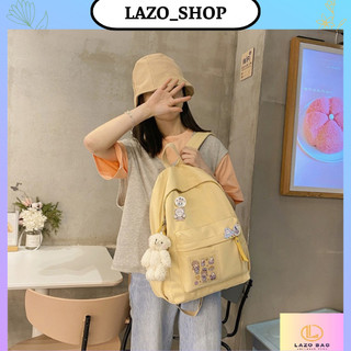 Balo Học Sinh Thời Trang Dễ Thương,Cặp Nữ Đi Học Cute Kèm Sticker và ảnh dán phía trước,Balo shop