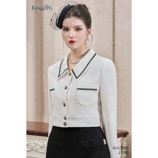 Áo vest dáng lửng túi 2 bên cài cúc emspo avl0586