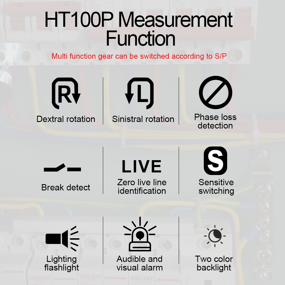 HABOTEST HT90 AC Voltage Detector 12V/48V~1000V NCV Bút kiểm tra thông minh Kiểm tra độ nhạy kép Bút kiểm tra điện áp