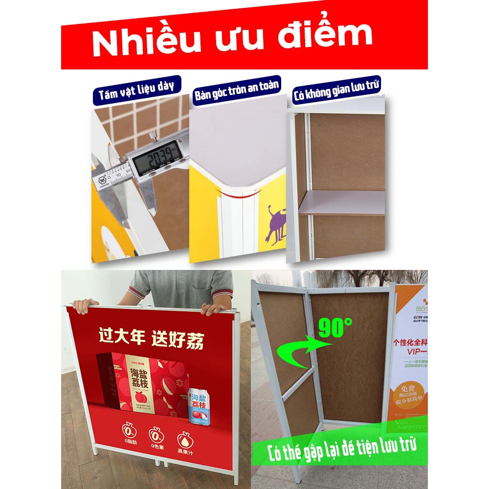 Xe trà sữa Chất liệu Hợp kim nhôm + gỗ Chất lượng tốt Không dễ hỏng Lắp đặt đơn giản