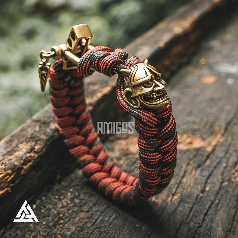 Vòng tay nam, handmade, đẹp, không gỉ, Vòng tay Oni Paracord - Amigos