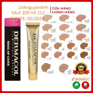 Kem nền che khuyết điểm dermacol mẫu mới nhất năm 2022 sale tone 209 và 212