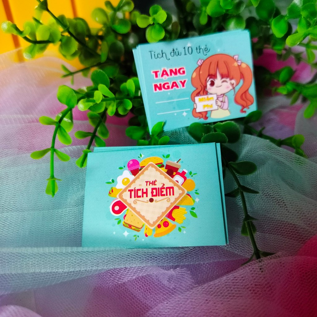 THẺ TÍCH ĐIỂM BÁNH MÌ, ĐỒ ĂN VẶT - CARD TÍCH ĐIỂM MUA HÀNG KHOAI TÂY CHIÊN, BÁNH ĂN VẶT CÁC LOẠI