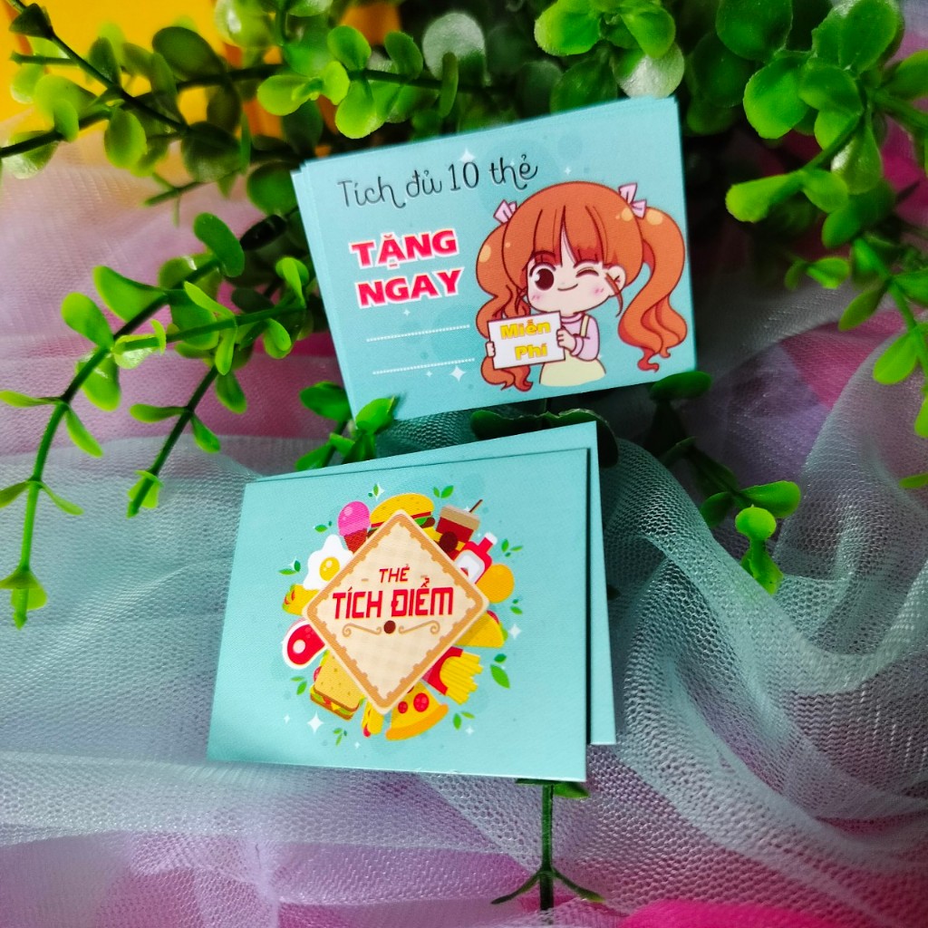 THẺ TÍCH ĐIỂM BÁNH MÌ, ĐỒ ĂN VẶT - CARD TÍCH ĐIỂM MUA HÀNG KHOAI TÂY CHIÊN, BÁNH ĂN VẶT CÁC LOẠI