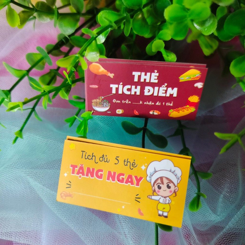 THẺ TÍCH ĐIỂM BÁNH MÌ, ĐỒ ĂN VẶT - CARD TÍCH ĐIỂM MUA HÀNG KHOAI TÂY CHIÊN, BÁNH ĂN VẶT CÁC LOẠI