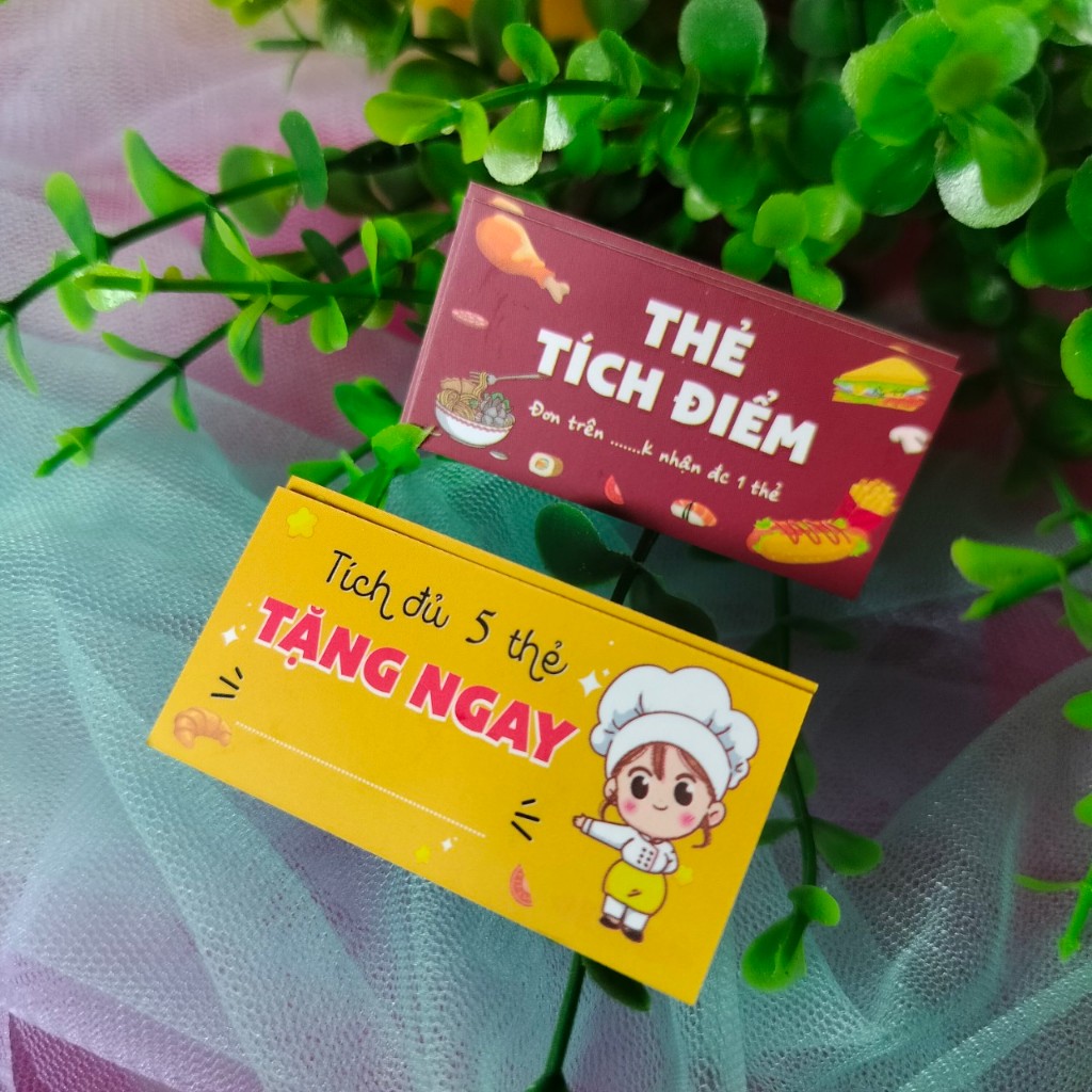 THẺ TÍCH ĐIỂM BÁNH MÌ, ĐỒ ĂN VẶT - CARD TÍCH ĐIỂM MUA HÀNG KHOAI TÂY CHIÊN, BÁNH ĂN VẶT CÁC LOẠI