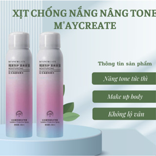 Xịt Chống Nắng Trắng Da Maycreate 150ml Chính Hãng - Kem Chống Nắng Nâng Tone dạng Xịt