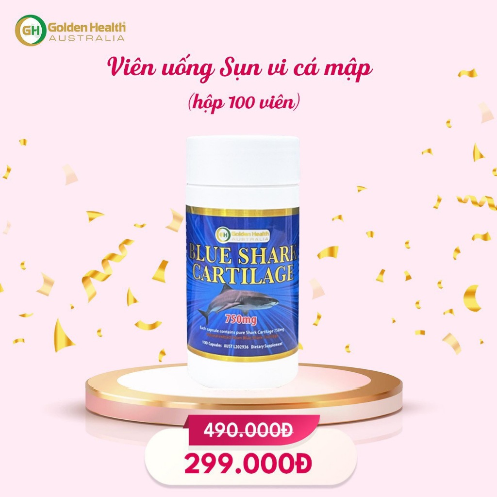 Viên Uống Sụn Vi Cá Mập Golden Health 750mg 100 viên