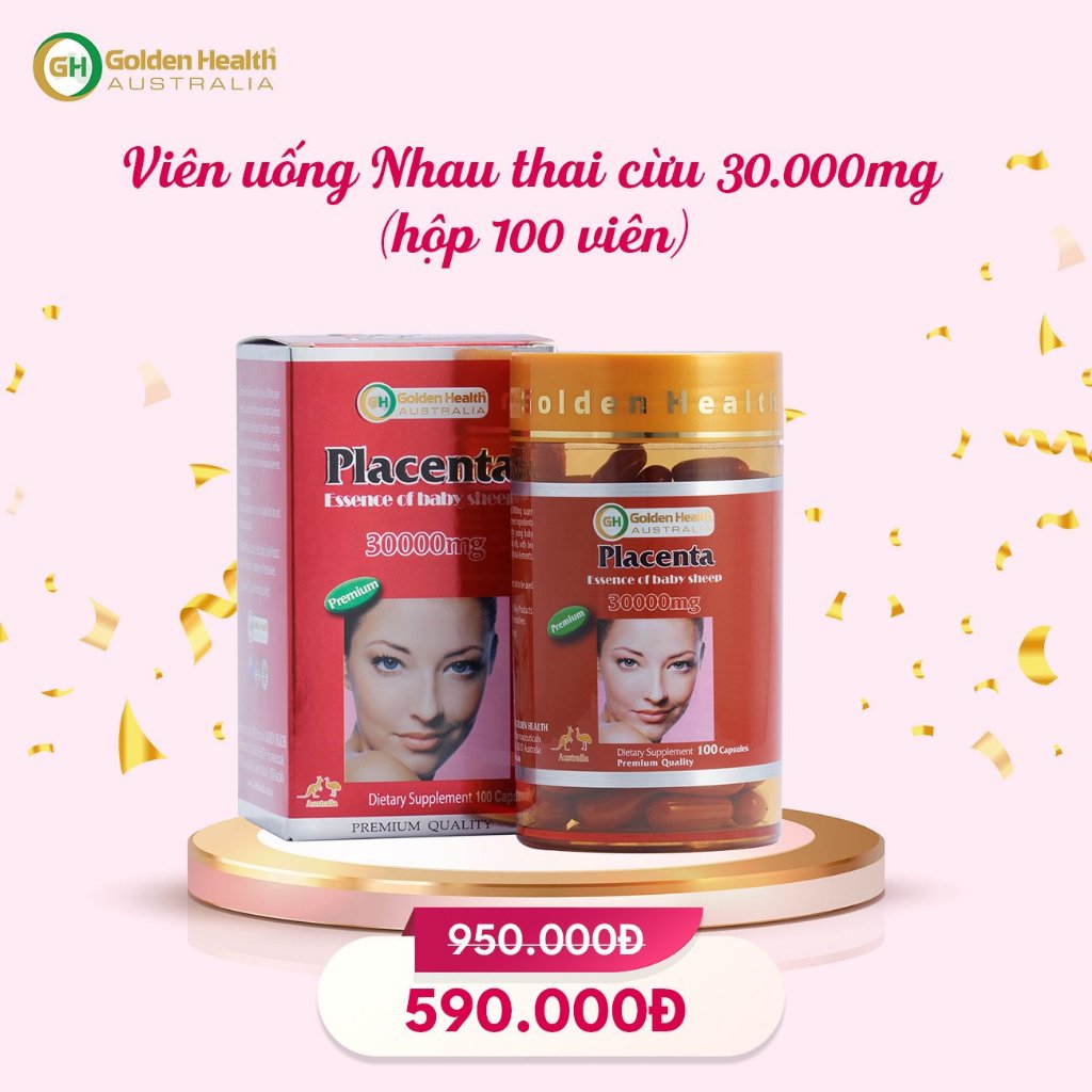 Viên uống nhau thai cừu - Placenta Baby Sheep 30.000mg hộp 100 viên