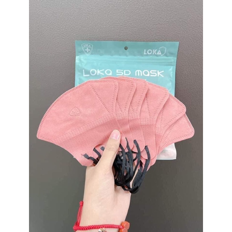 Khẩu trang 5D Loka hàng đẹp thùng 100c túi zip