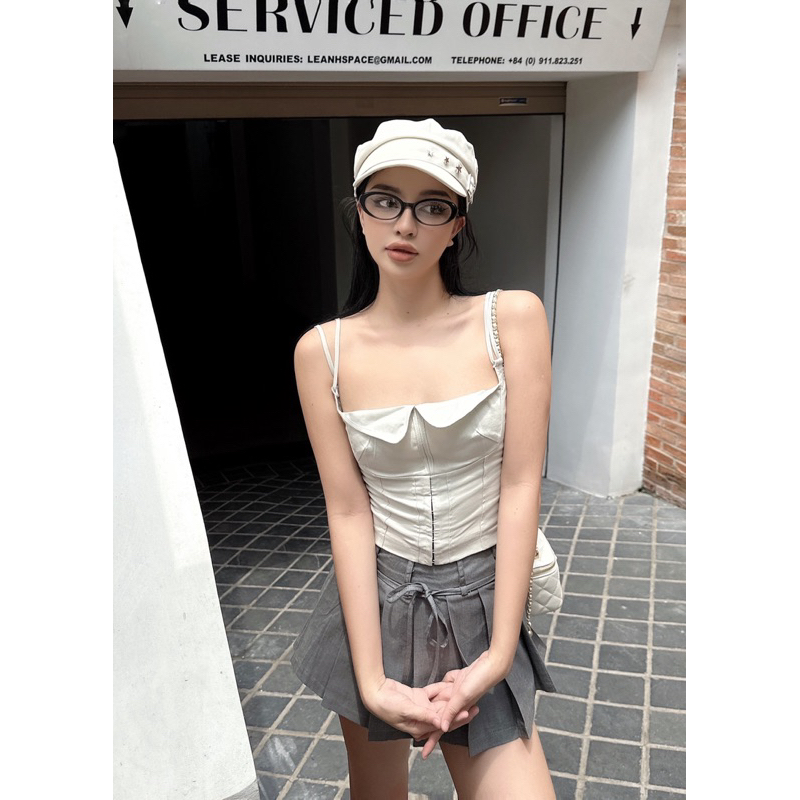 Bvilys| Caily Top Áo corset có khoá kéo bên sườn