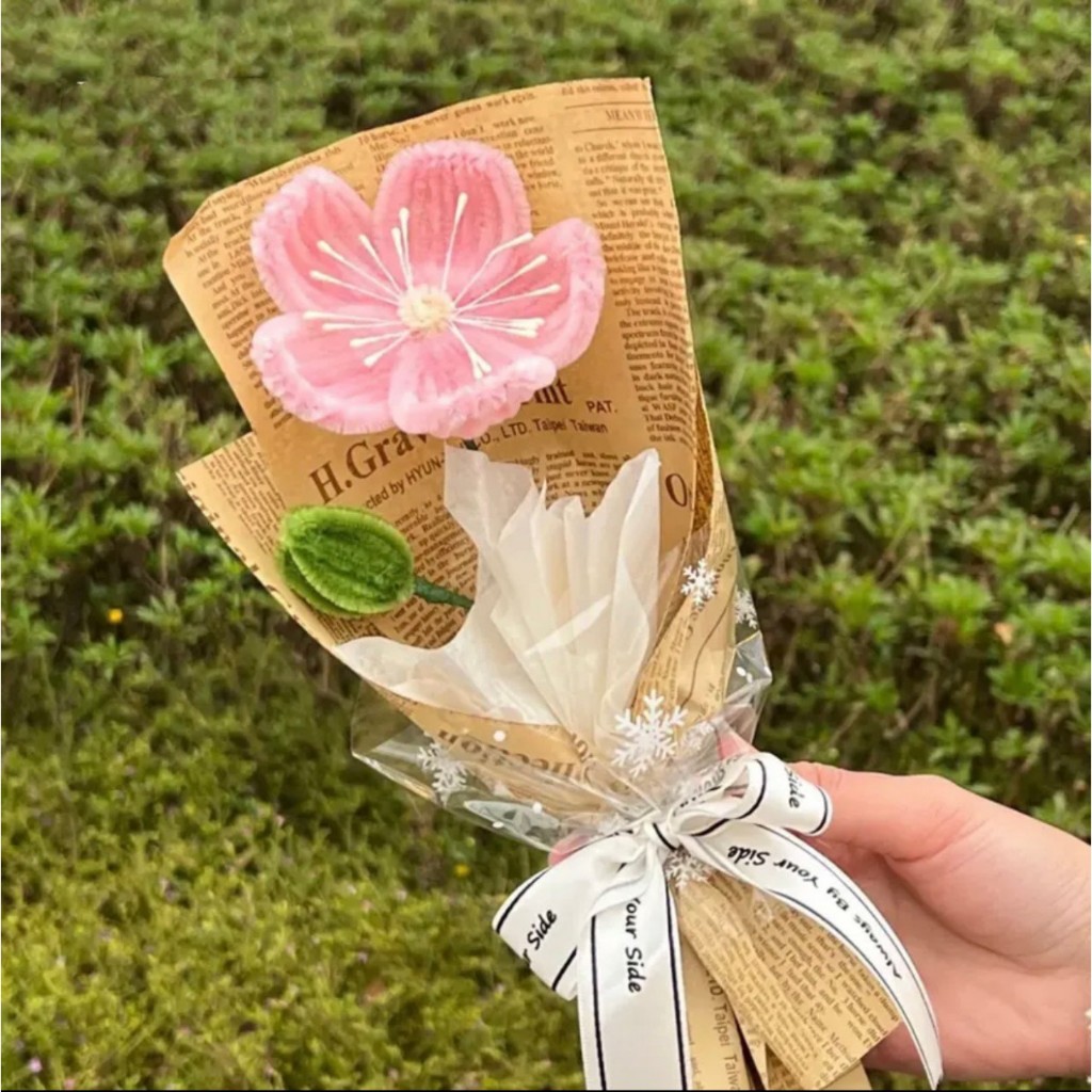 Bó hoa anh túc 1 bông handmade