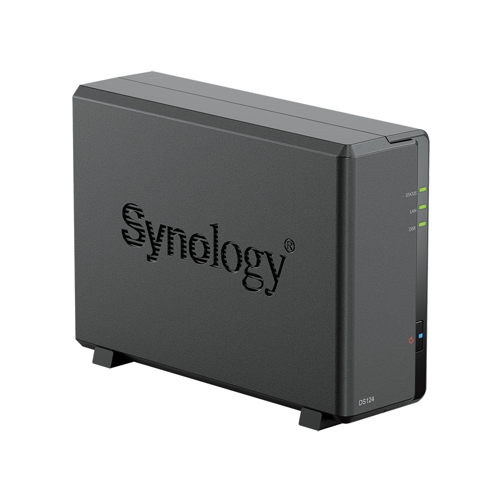 Thiết bị lưu trữ mạng Synology DS124 - 1-bay Plus series, RTD1619B 1.7GHz quad-core,1 GB non-ECC DDR4, 2Yr WTY_DS124