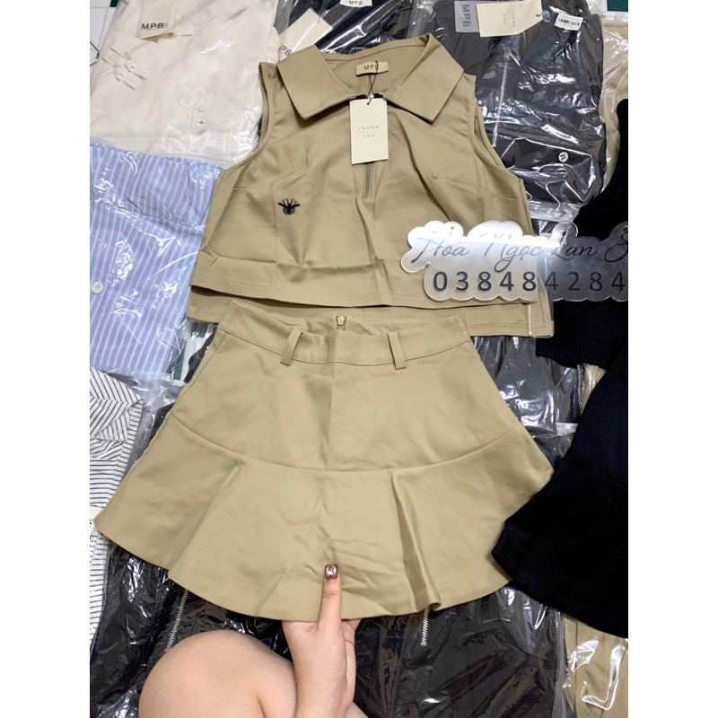 Set ong cổ bẻ khoá bạc mai phương bùi fulltagmac 2 tem