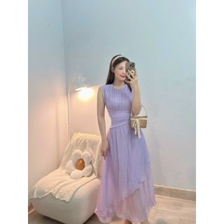 ĐẦM THIẾT KẾ XẾP LY NGỰC PHỐI EO KIỂU