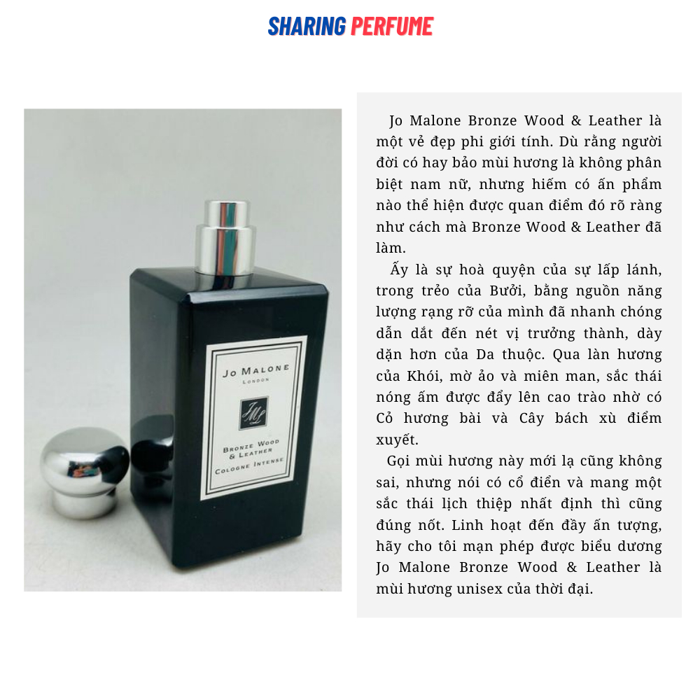 💥Sharingperfume - Nước hoa Jomalone Bronze Wood & Leather