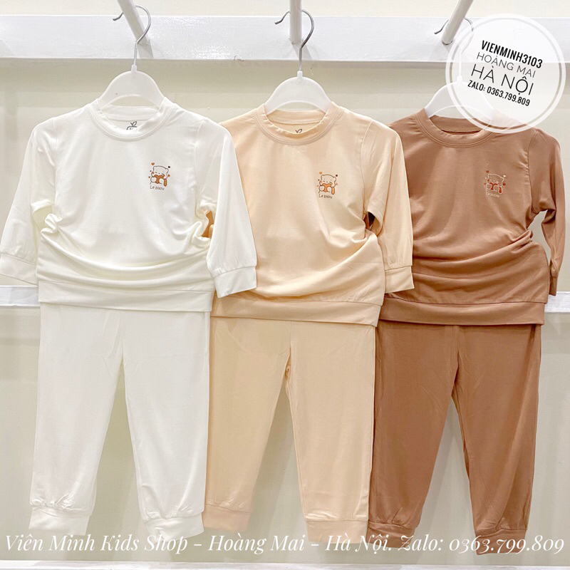 LA POMME Bộ dài tay năng động và sắc màu vui nhộn hãng La pomme